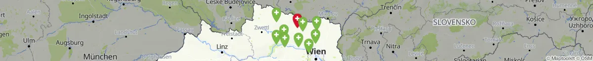 Kartenansicht für Apotheken-Notdienste in der Nähe von Retzbach (Hollabrunn, Niederösterreich)